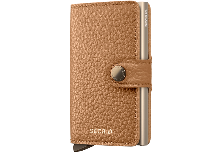 Secrid MPE - ALUMINIUM/CUIR - CAPUCCINO porte carte secrid pebble Porte-cartes
