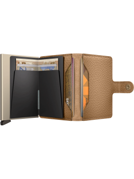 Secrid MPE - ALUMINIUM/CUIR - CAPUCCINO porte carte secrid pebble Porte-cartes