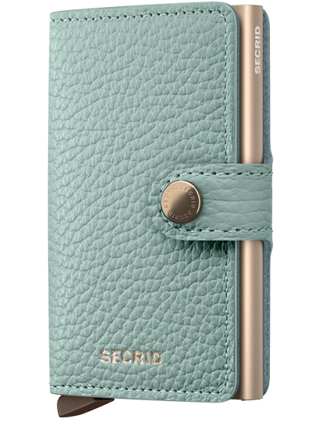 Secrid MPE - ALUMINIUM/CUIR - SEA GREEN porte carte secrid pebble Porte-cartes