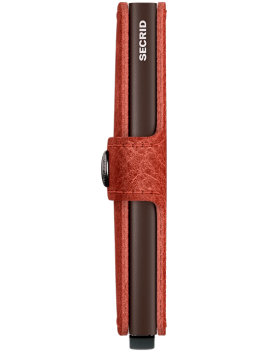 Secrid MV - CUIR DE VACHETTE - ORANGE porte cartes mini wallet vintage Porte-cartes