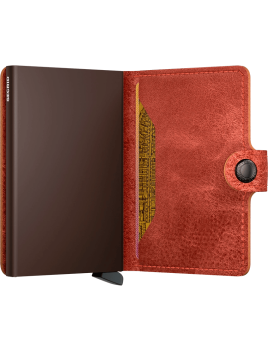 Secrid MV - CUIR DE VACHETTE - ORANGE porte cartes mini wallet vintage Porte-cartes