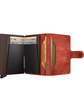 Secrid MV - CUIR DE VACHETTE - ORANGE porte cartes mini wallet vintage Porte-cartes