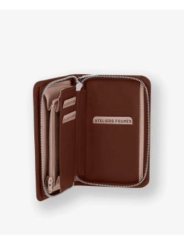 Les Ateliers Foures H58 - CUIR DE VACHETTE - FAUVE portefeuille en cuir lisse persephone Porte-monnaie