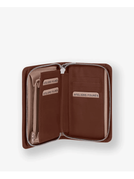 Les Ateliers Foures H58 - CUIR DE VACHETTE - FAUVE portefeuille en cuir lisse persephone Porte-monnaie