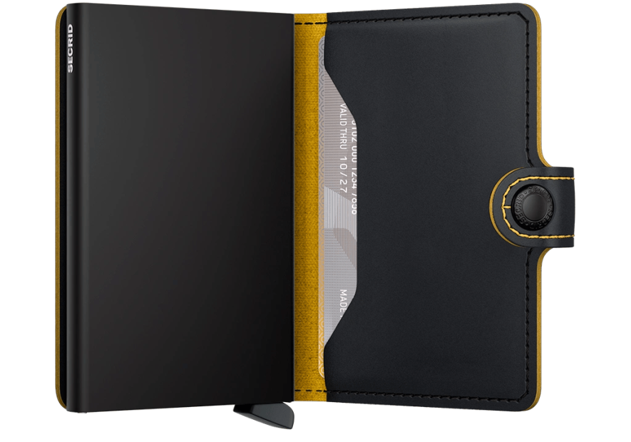 Secrid MM - CUIR DE VACHETTE - BLACK/OC porte cartes miniwallet mm Porte-cartes