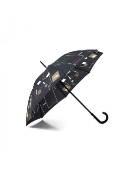 Maison Pierre Vaux VX 5815 - POLYESTER - NOIR parapluie long femme auto nouvelle vague Petite maroquinerie