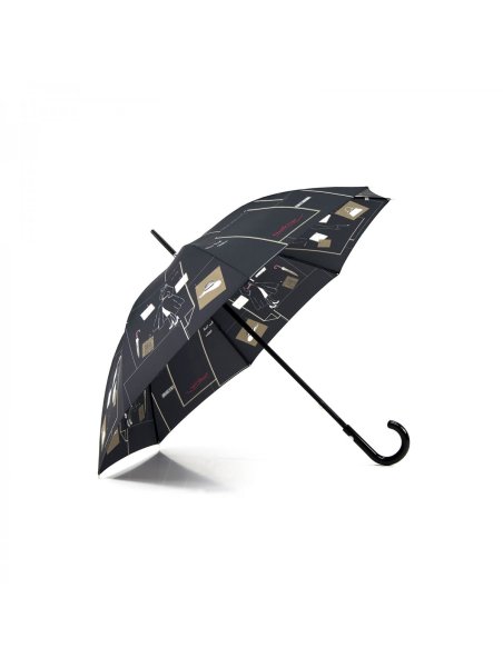 Maison Pierre Vaux VX 5815 - POLYESTER - NOIR parapluie long femme auto nouvelle vague Petite maroquinerie