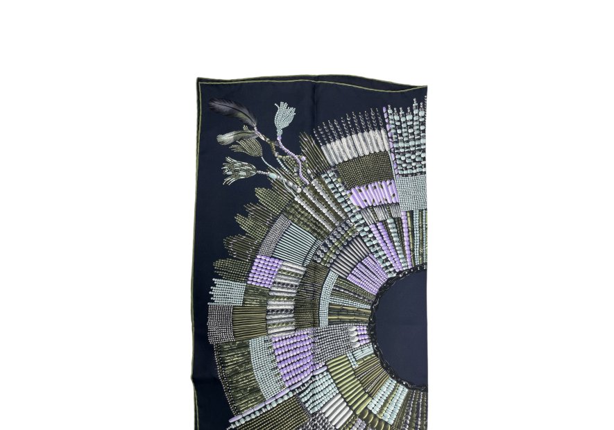 Longchamp 6379/SOI collier massai carre de soie