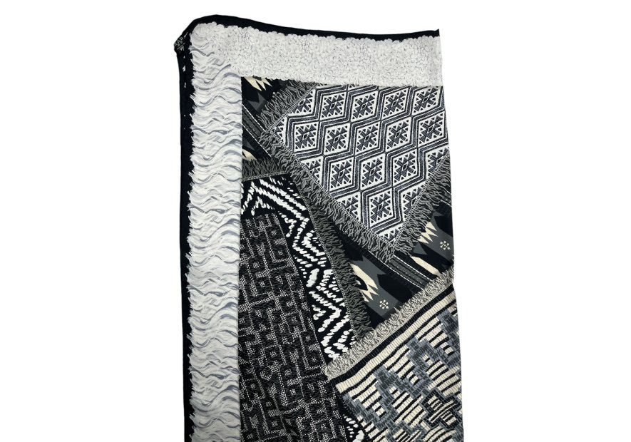 Longchamp 50547/SOI - SOIE - NOIR/IVOIRE - 50547/soi Foulards/Etoles