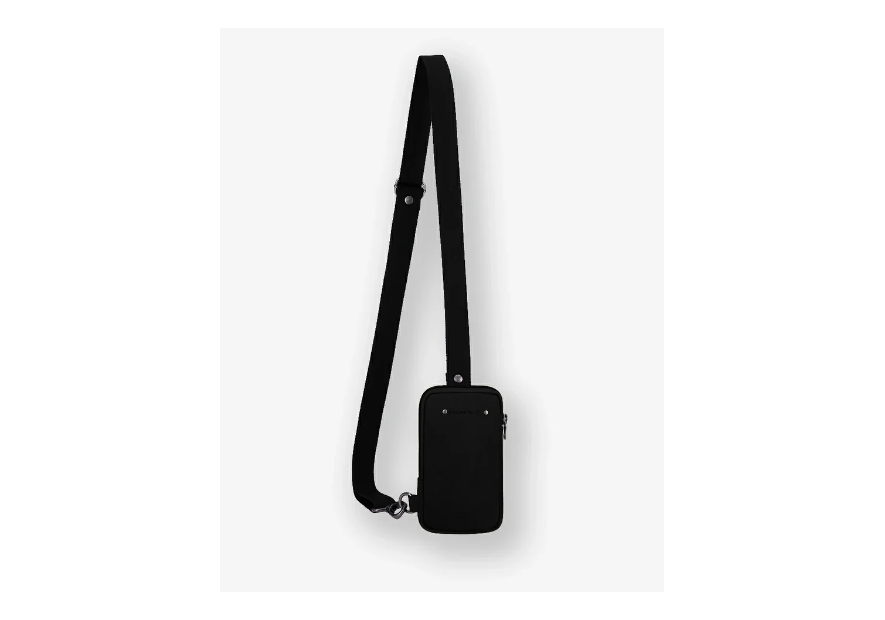 Les Ateliers Foures 9010 - CUIR DE VACHETTE - NOIR les ateliers fourès- baroudeur- porte smartphone Sacs bandoulière/Sacoches