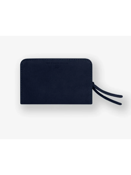 Les Ateliers Foures B53 - CUIR DE VACHETTE - MINUIT portefeuille femme dos à dos baroudeuse m Portefeuille Homme