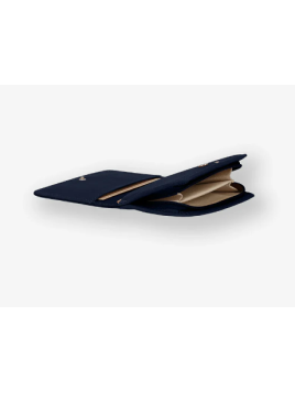 Les Ateliers Foures B53 - CUIR DE VACHETTE - MINUIT portefeuille femme dos à dos baroudeuse m Portefeuille Homme