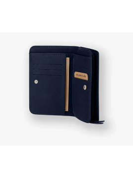 Les Ateliers Foures B53 - CUIR DE VACHETTE - MINUIT portefeuille femme dos à dos baroudeuse m Portefeuille Homme