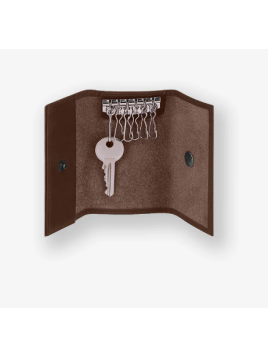 Les Ateliers Foures 905 - CUIR DE VACHETTE - COGNAC les ateliers fourès- etuis clés 6 attaches Etuis-clés