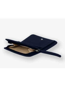 Les Ateliers Foures B23 - CUIR DE VACHETTE - MINUIT porte monnaie et billet zip dos à dos mixte Portefeuilles