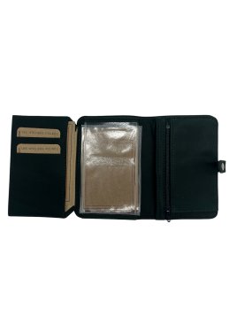 Les Ateliers Foures B52 - CUIR DE VACHETTE - FORET portefeuille petit format avec patte pression Portefeuilles