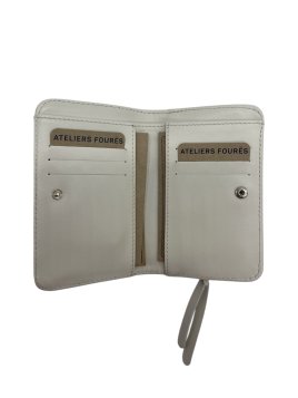 Les Ateliers Foures B53 - CUIR DE VACHETTE - CRAIE portefeuille femme dos à dos baroudeuse m Portefeuille Homme