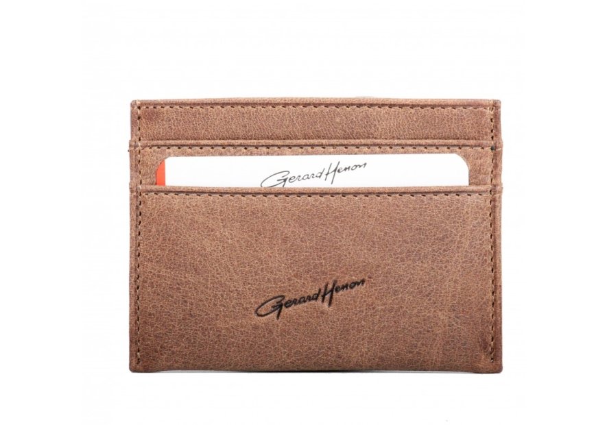 Gerard Henon 33485 - CUIR DE VACHETTE - MARRO porte cartes plat p.cartes credit