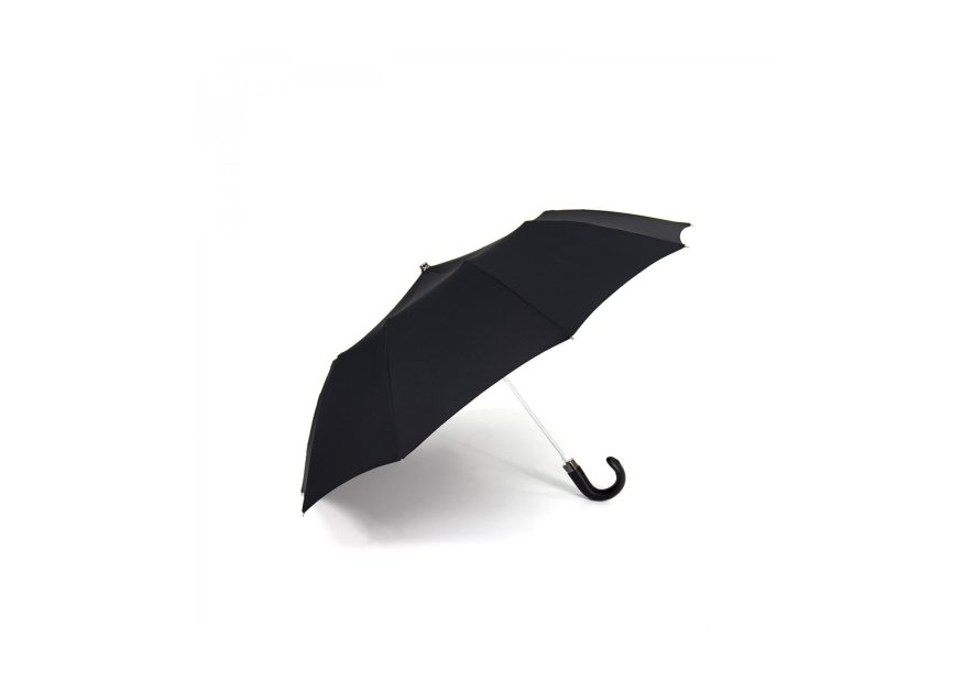 Maison Pierre Vaux VX 2042 - POLYESTER - NOIR parapluie pliant français poignet cuir Petite maroquinerie Maison Pierre Vaux VX 2042 - POLYESTER - NOIR parapluie pliant français poignet cuir Petite maroquinerie