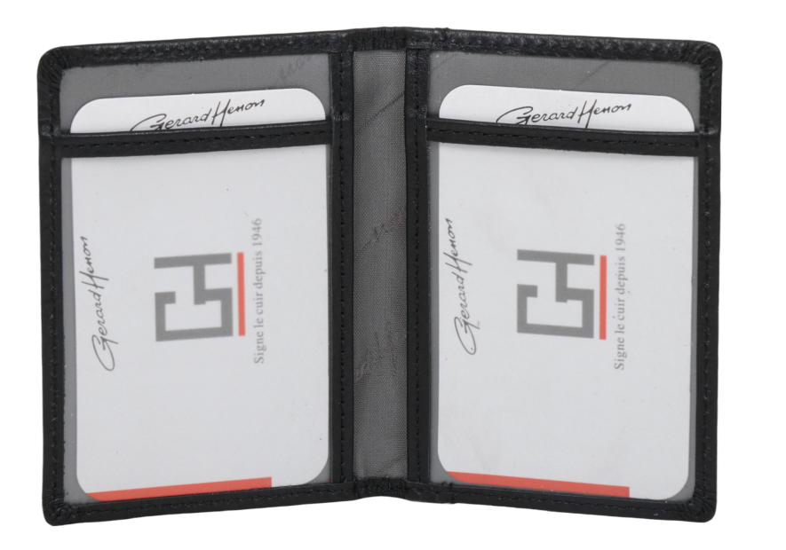 Gerard Henon 33800 - CUIR DE VACHETTE - NOIR porte carte crédit simple Porte-cartes
