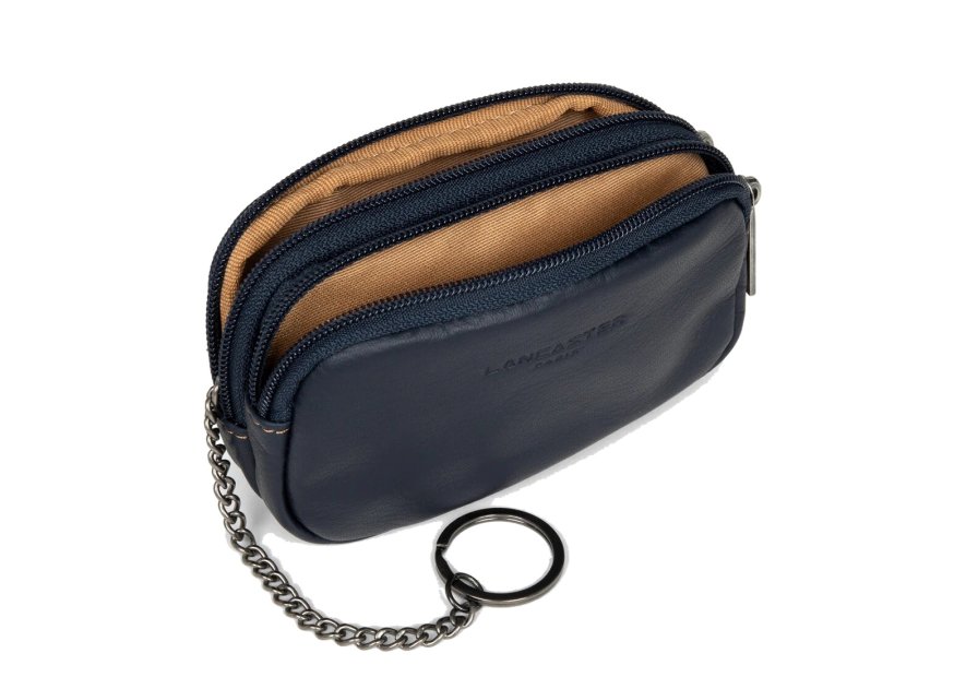 Lancaster 120-09 - CUIR DE VACHETTE - BLEU Lancaster - Soft Vintage Etuis-clés