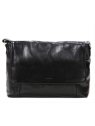 Gerard Henon 2273 - CUIR DE VACHETTE - NOIR grande besace rabat sac-h-zip