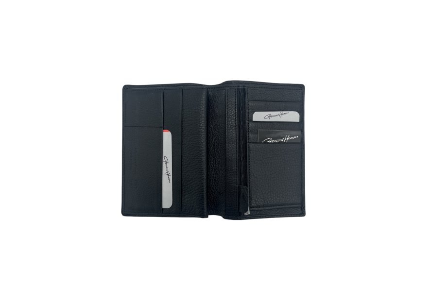 Gerard Henon 33815 - CUIR DE VACHETTE - NOIR gerard henon- amsterdam- porte feuille 3 volets Portefeuilles
