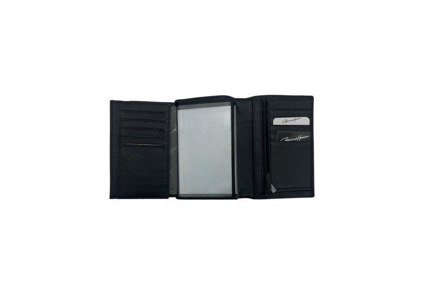 Gerard Henon 33815 - CUIR DE VACHETTE - NOIR gerard henon- amsterdam- porte feuille 3 volets Portefeuilles