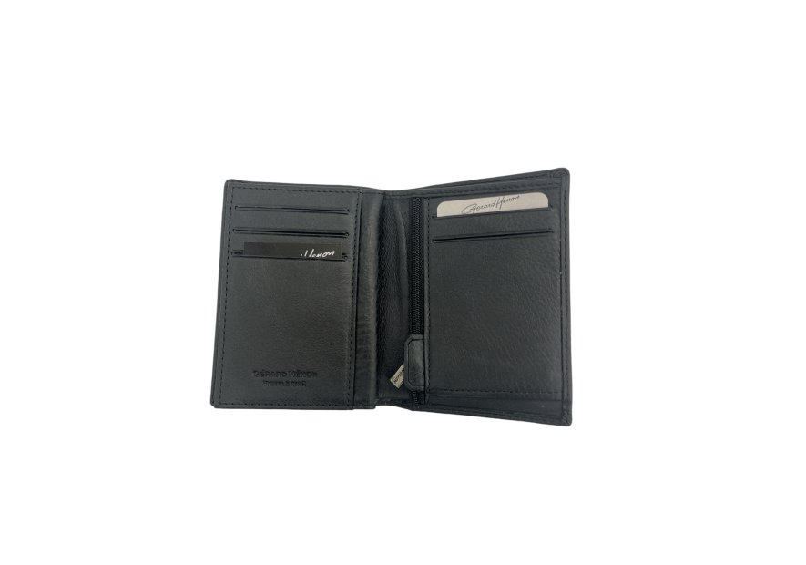 Gerard Henon 33410 - CUIR DE VACHETTE - NOIR portefeuille porte-monnaie Portefeuille Homme