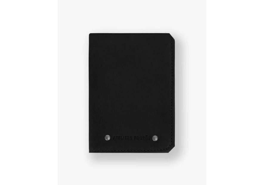 Les Ateliers Foures 949X - CUIR DE VACHETTE - NOIR Portefeuille/Porte-cartes Portefeuilles