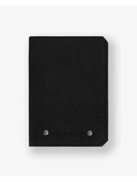 Les Ateliers Foures 949X - CUIR DE VACHETTE - NOIR Portefeuille/Porte-cartes Portefeuilles