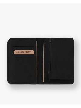 Les Ateliers Foures 949X - CUIR DE VACHETTE - NOIR Portefeuille/Porte-cartes Portefeuilles