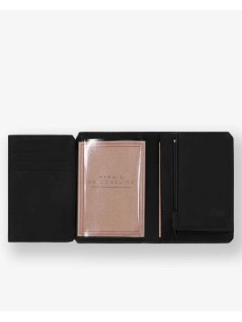 Les Ateliers Foures 949X - CUIR DE VACHETTE - NOIR Portefeuille/Porte-cartes Portefeuilles