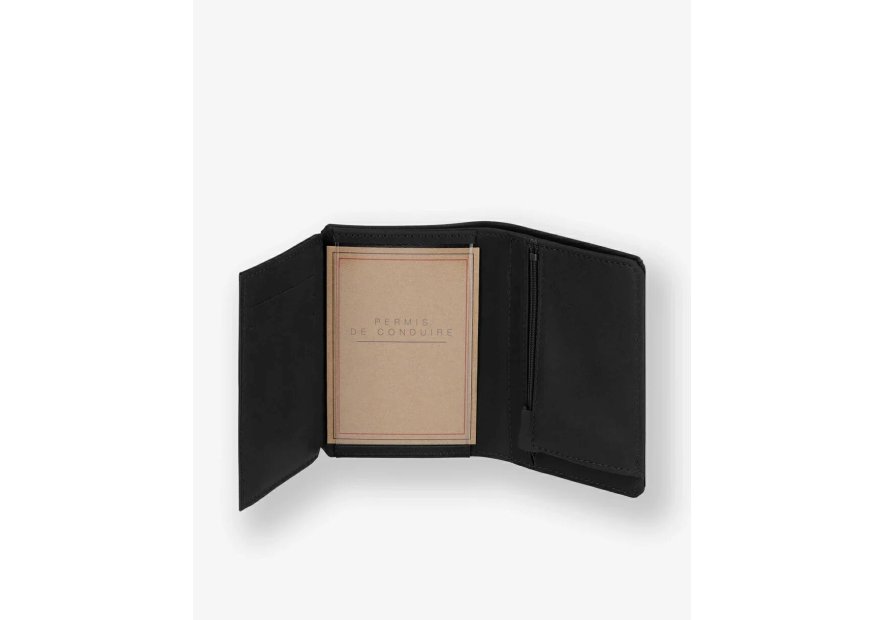 Les Ateliers Foures 949X - CUIR DE VACHETTE - NOIR Portefeuille/Porte-cartes Portefeuilles