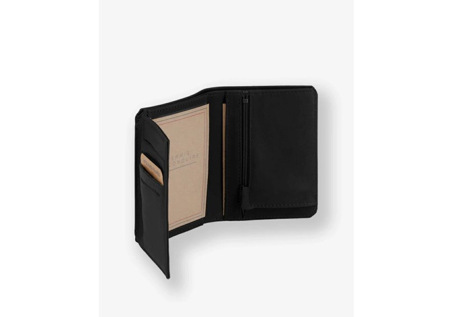Les Ateliers Foures 949X - CUIR DE VACHETTE - NOIR Portefeuille/Porte-cartes Portefeuilles
