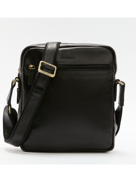 Gerard Henon 2206 - CUIR DE VACHETTE - NOIR grande sacoche porté travers henon Sac business