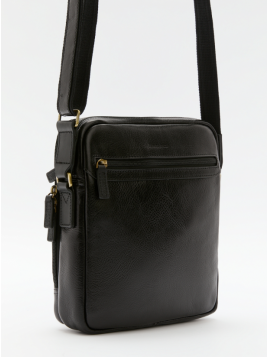 Gerard Henon 2206 - CUIR DE VACHETTE - NOIR grande sacoche porté travers henon Sac business