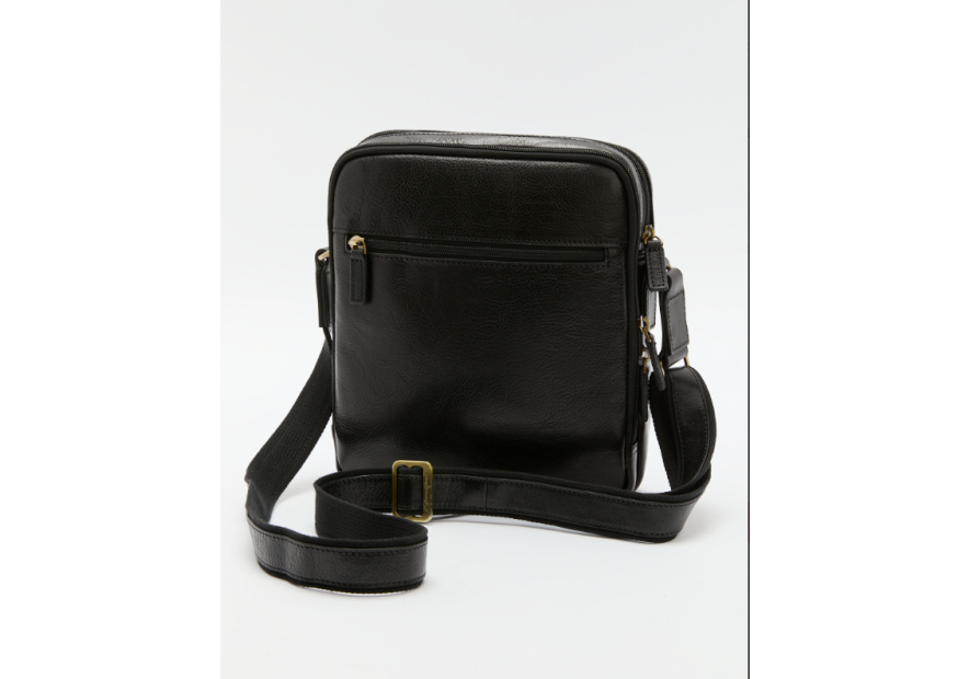 Gerard Henon 2206 - CUIR DE VACHETTE - NOIR grande sacoche porté travers henon Sac business