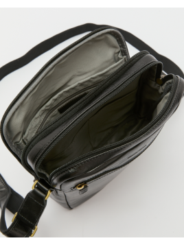 Gerard Henon 2206 - CUIR DE VACHETTE - NOIR grande sacoche porté travers henon Sac business