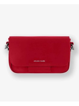 Les Ateliers Foures H200 - CUIR DE VACHETTE - CARMIN sac à rabat calista Sac business