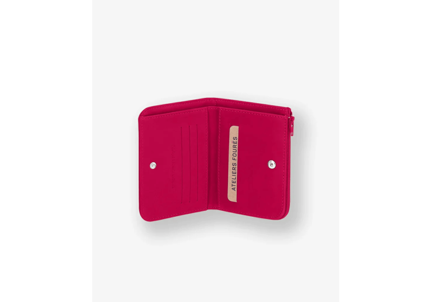 Les Ateliers Foures B56 - CUIR DE VACHETTE - HIBISCU porte monnaie baroudeurse nemesis dos à dos Porte-monnaie