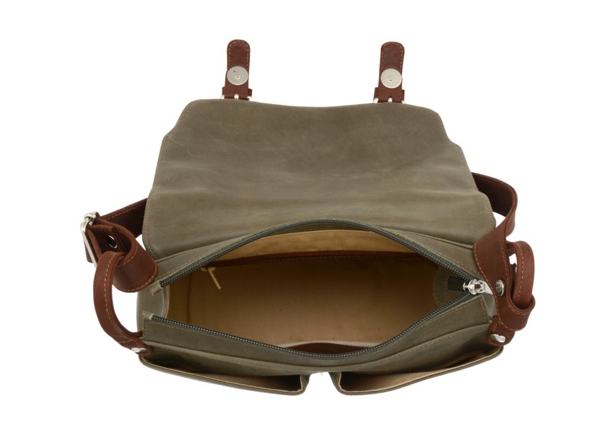 Frandi 814.05 - CUIR DE VACHETTE - KAKI sac besace camille frandi Sac business