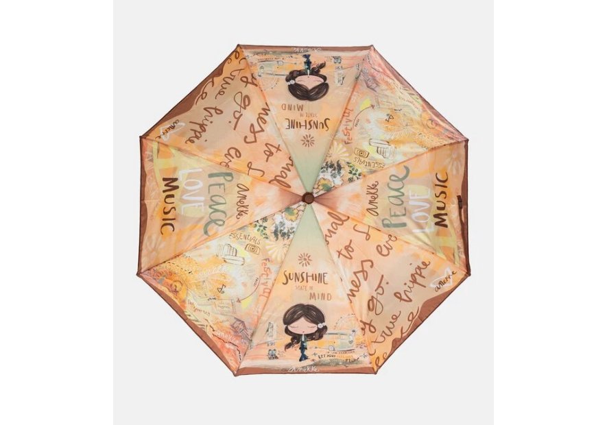 Anekke 38483-102 parapluie pliant auto peace and love pliant f
