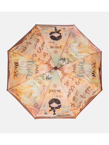 Anekke 38483-102 parapluie pliant auto peace and love pliant-f