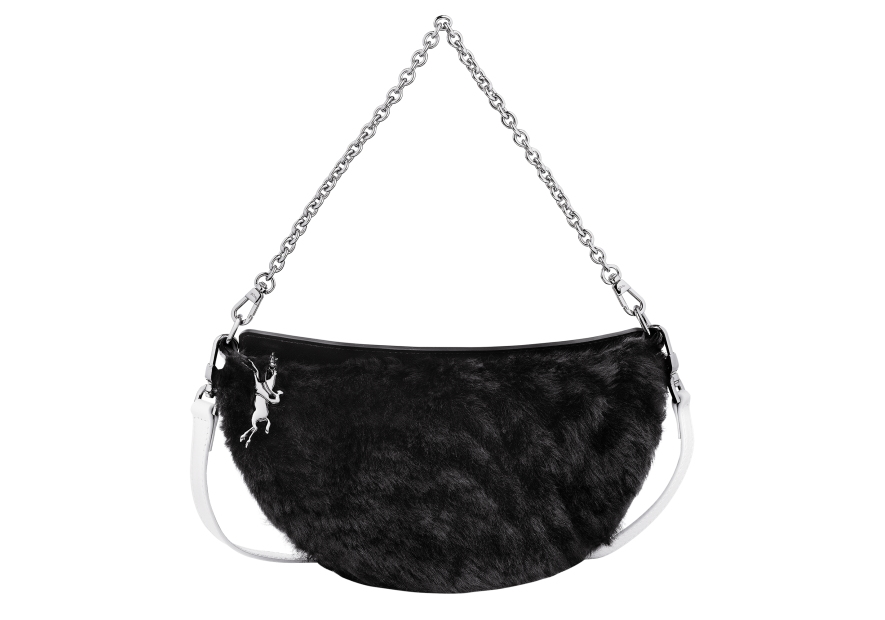 Longchamp 10224HFB - SHEARLING - NOIR sac porté épaule fourrure Sac business