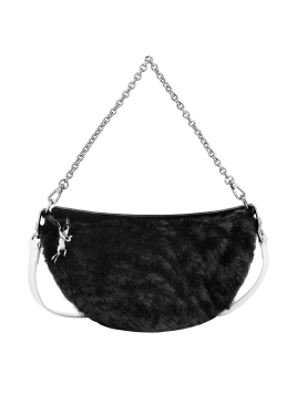 Longchamp 10224HFB - SHEARLING - NOIR sac porté épaule fourrure Sac business