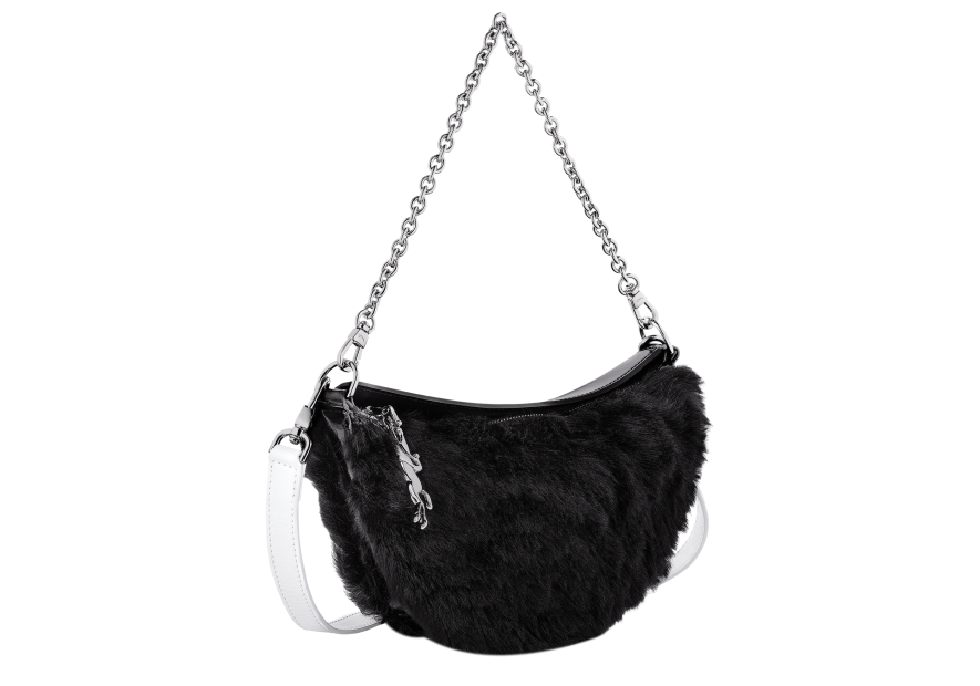 Longchamp 10224HFB - SHEARLING - NOIR sac porté épaule fourrure Sac business