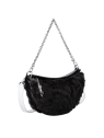 Longchamp 10224HFB - SHEARLING - NOIR sac porté épaule fourrure sacs-a-mains