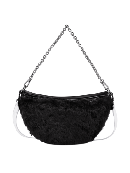 Longchamp 10224HFB - SHEARLING - NOIR sac porté épaule fourrure Sac business