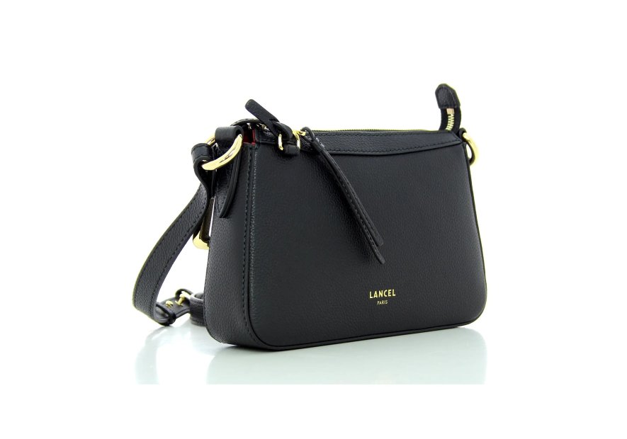 Lancel A13524 - CUIR DE VACHETTE - NOIR faubourg de lancel sac bandoulière zippé Sac business